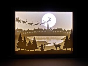 Christmas Shadow Box Night Light Paper